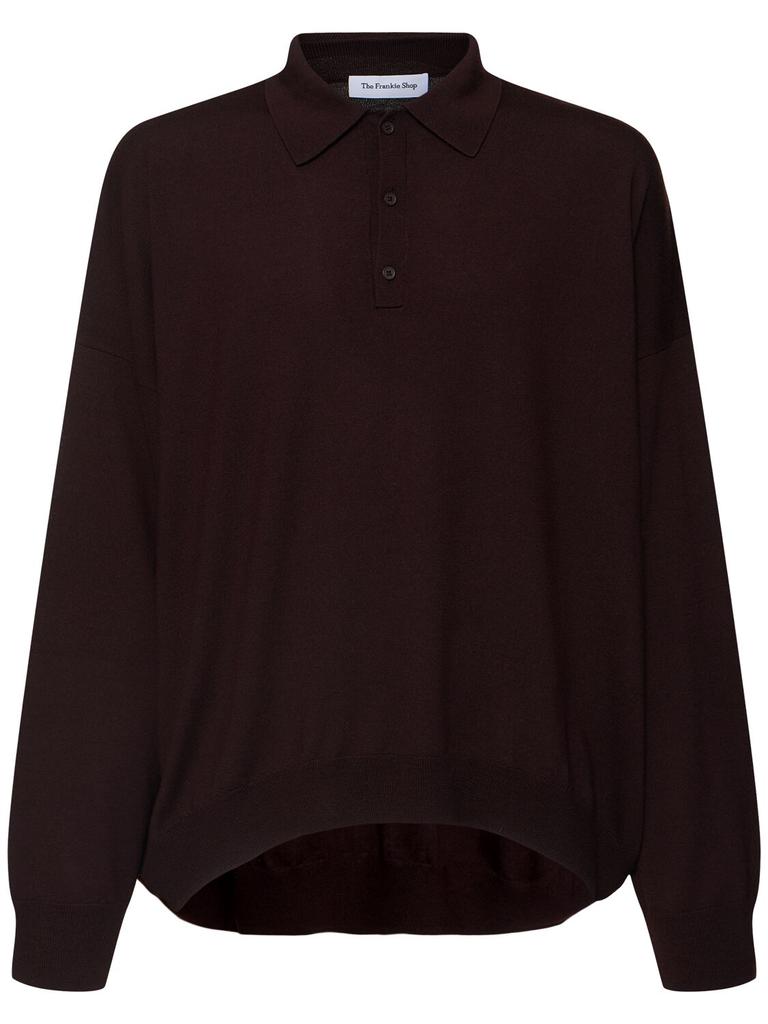 The Frankie Shop Meriel Wool Polo Sweater