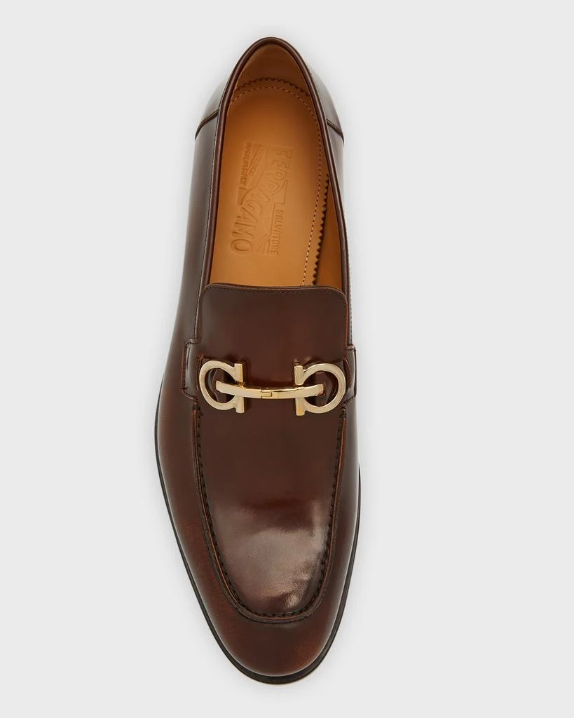 Salvatore Ferragamo Men's Gustav Gancini-Bit Leather Loafers 5