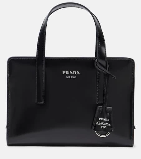 Prada Logo patent leather tote 1