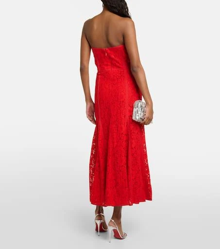 Costarellos Sharie bustier lace midi dress 3