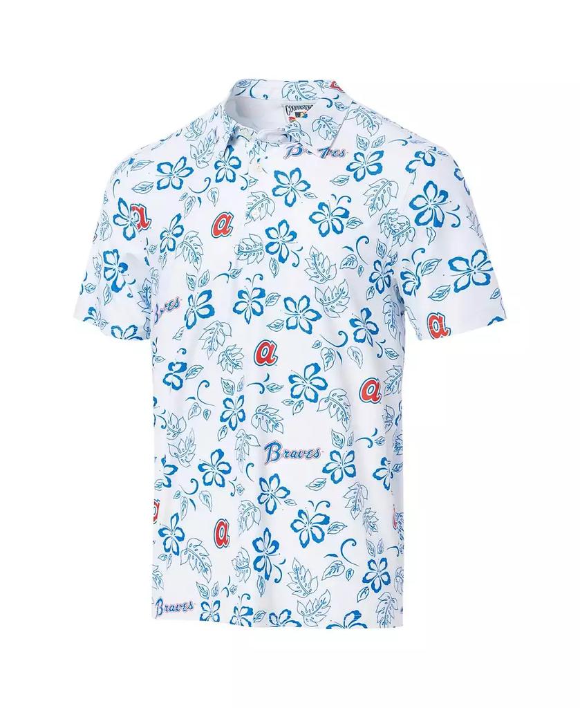 Reyn Spooner Men's White Atlanta Braves Cooperstown Collection Performance Polo Shirt