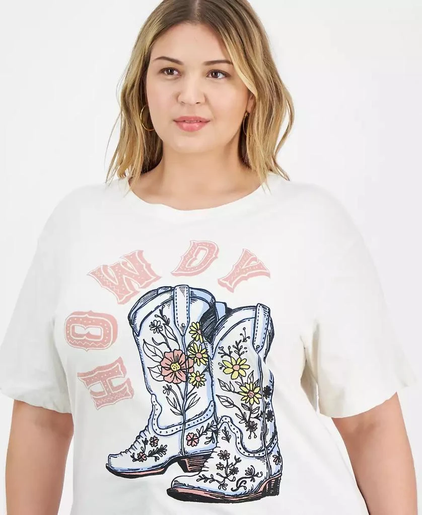 Rebellious One Trendy Plus Size Cotton Howdy T-Shirt 3