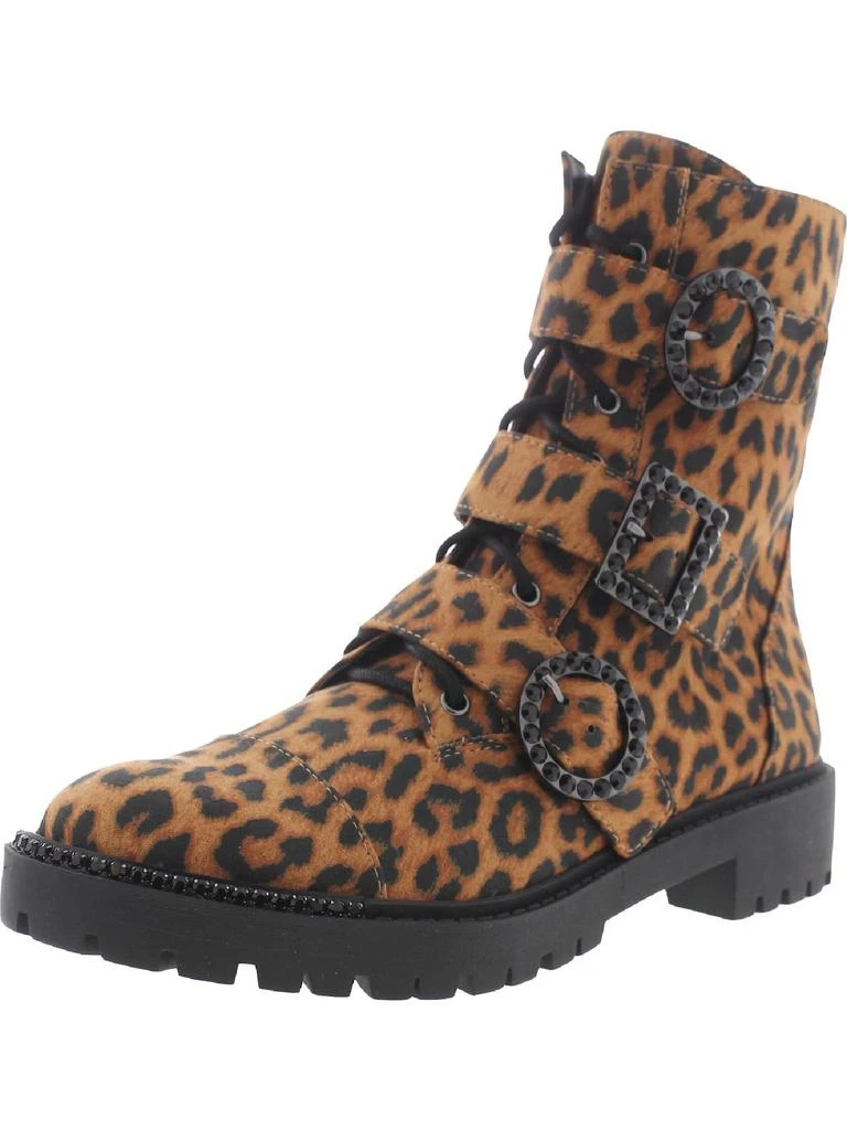 Jessica Simpson Kirlah  Womens Leather Buckle Combat Boots 2