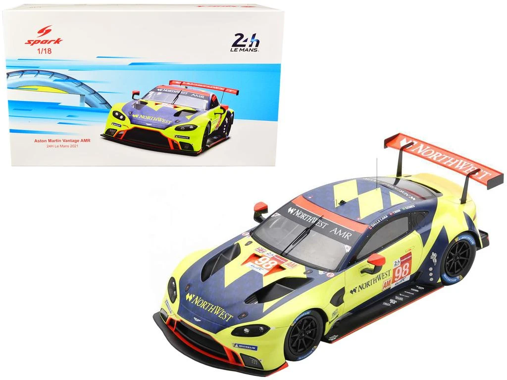 Spark Porsche Aston Martin Vantage AMR #98 Marcos Gomes - Paul Dalla Lana - Nicki Thiim "Aston Martin Racing" LMGTE Am Class 24 Hours of Le Mans (2021) 1/18 Model Car by 1