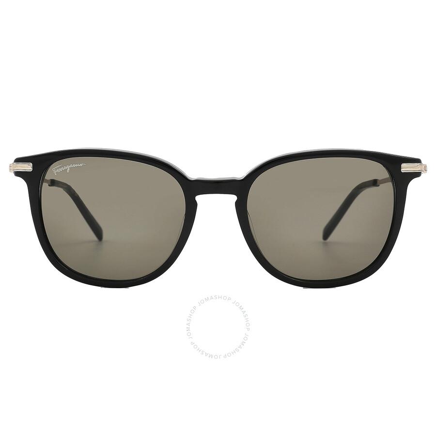 Salvatore Ferragamo Salvatore Ferragamo Grey Square Men's Sunglasses SF1015S 001 52