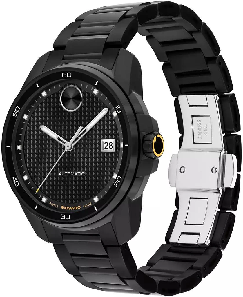 Movado Men's Bold Verso Swiss Automatic Ionic Plated Black Steel Watch, 41mm 2