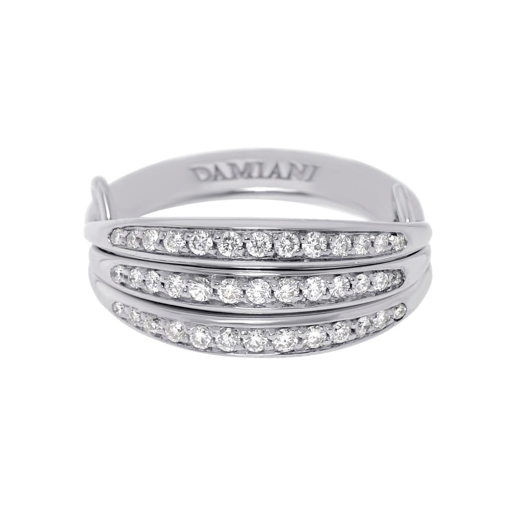 Damiani Damiani 18K White Gold and White Diamond 0.48ct. tw. Band Ring sz. 7