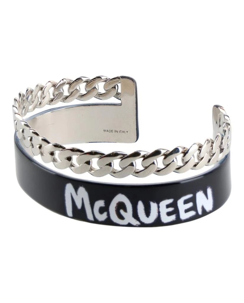 Alexander McQueen Graffiti Open Cuff Bracelet
