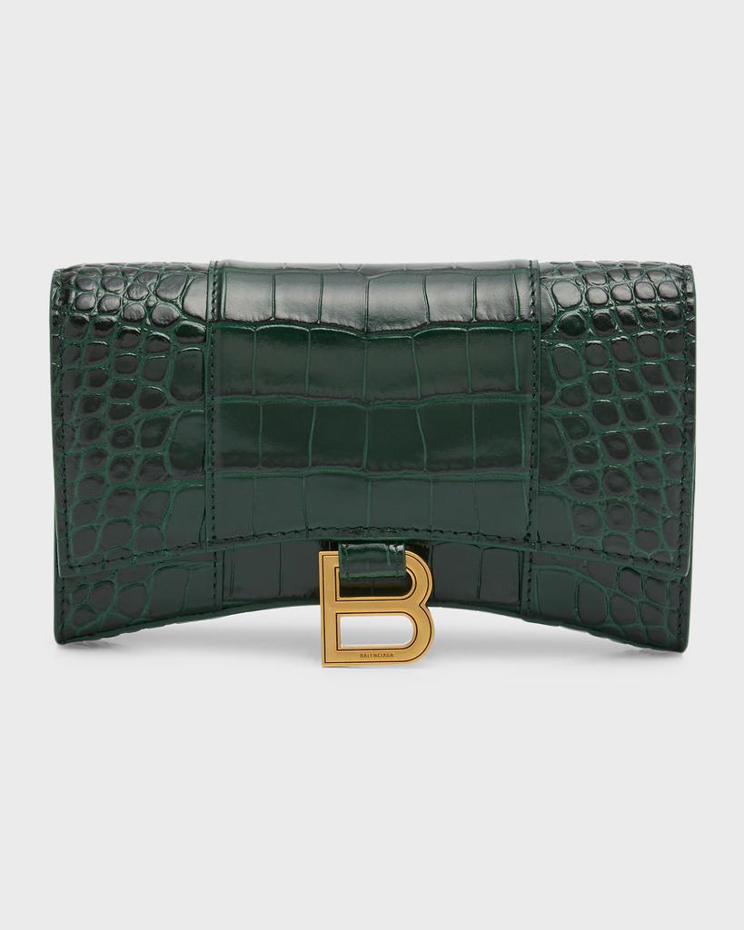 【国内発送★BALENCIAGA】EMBOSSED MONOGRAM MINI ウォレット 人気☆BALENCIAGA EMBOSSED MONOGRAMコンパクトウォレット二つ折