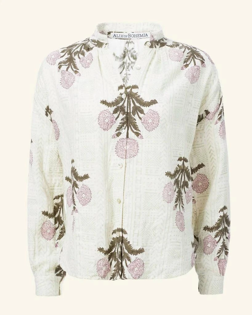 Alix of Bohemia Kiki Blush Triple Bloom Shirt In Prints 2