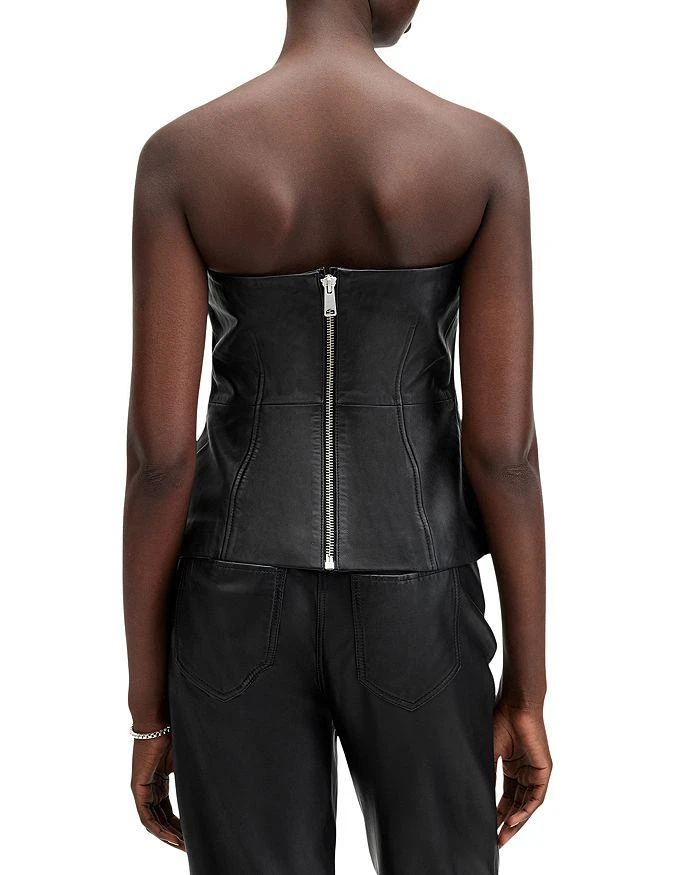 ALL SAINTS Imago Leather Bodice Top 3
