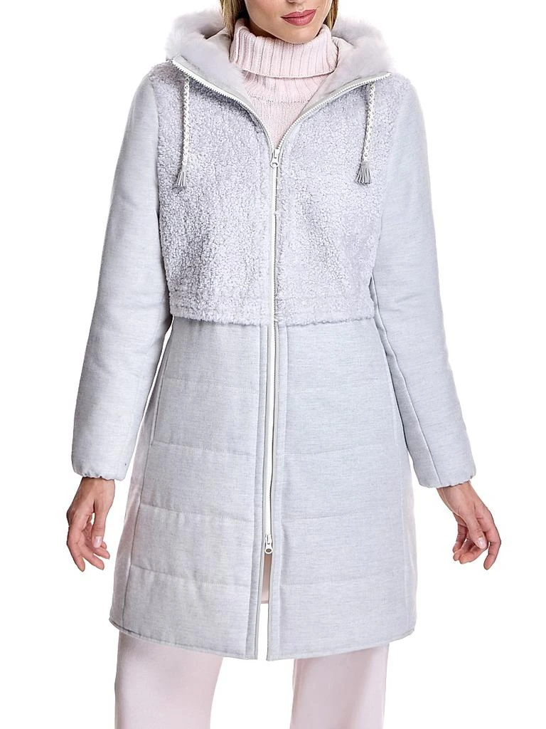 Maximilian Pieced Wool and Shearling Jacket 3