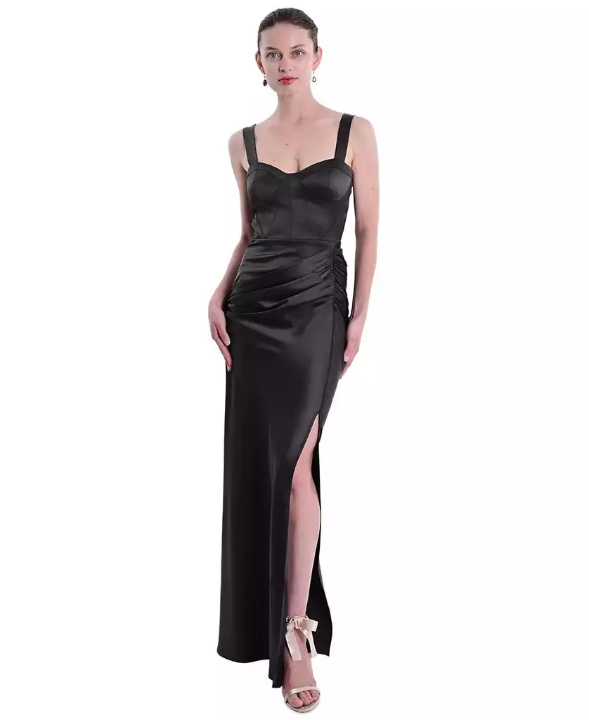 MARCHESA Women's Strappy Bustier Corset Detail Gown
