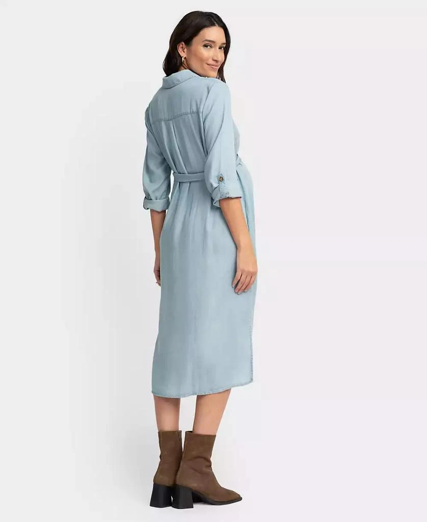 Seraphine Women's Maternity Denim Style Shirt Dress 3