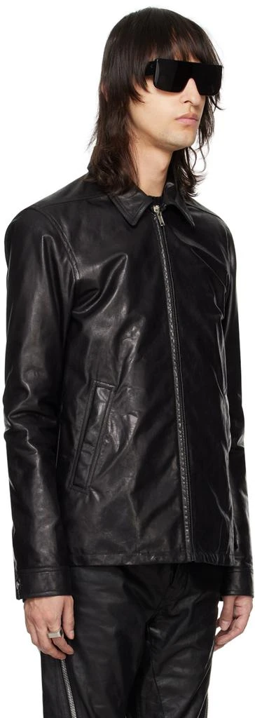 Rick Owens Black Brad Leather Jacket 2