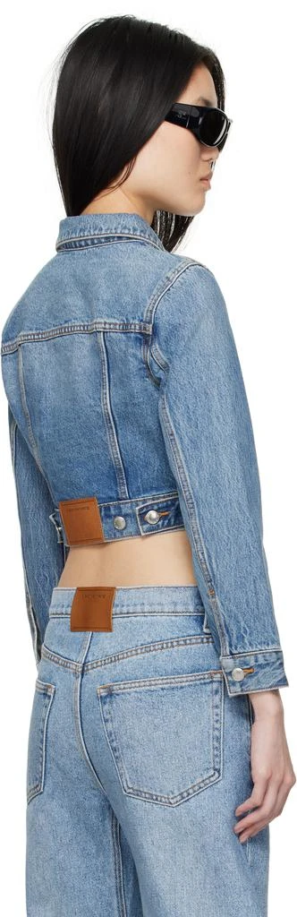 Alexander Wang Blue Shrunken Denim Trucker Jacket 3