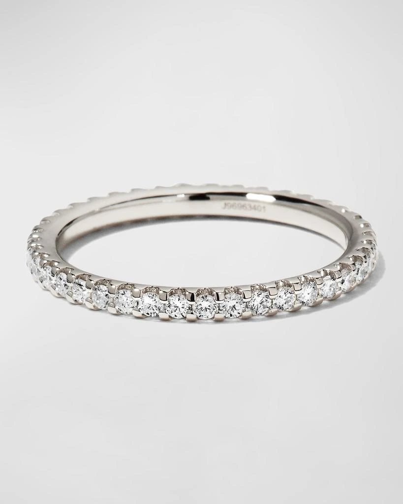 Memoire Platinum Round Diamond Eternity Ring, Size 6.5, 0.46-0.55tcw 1