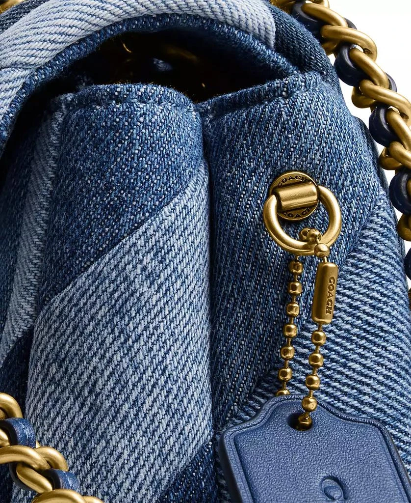 Coach Tabby Mini Denim Shoulder Bag 20 with Patchwork Quilting 6