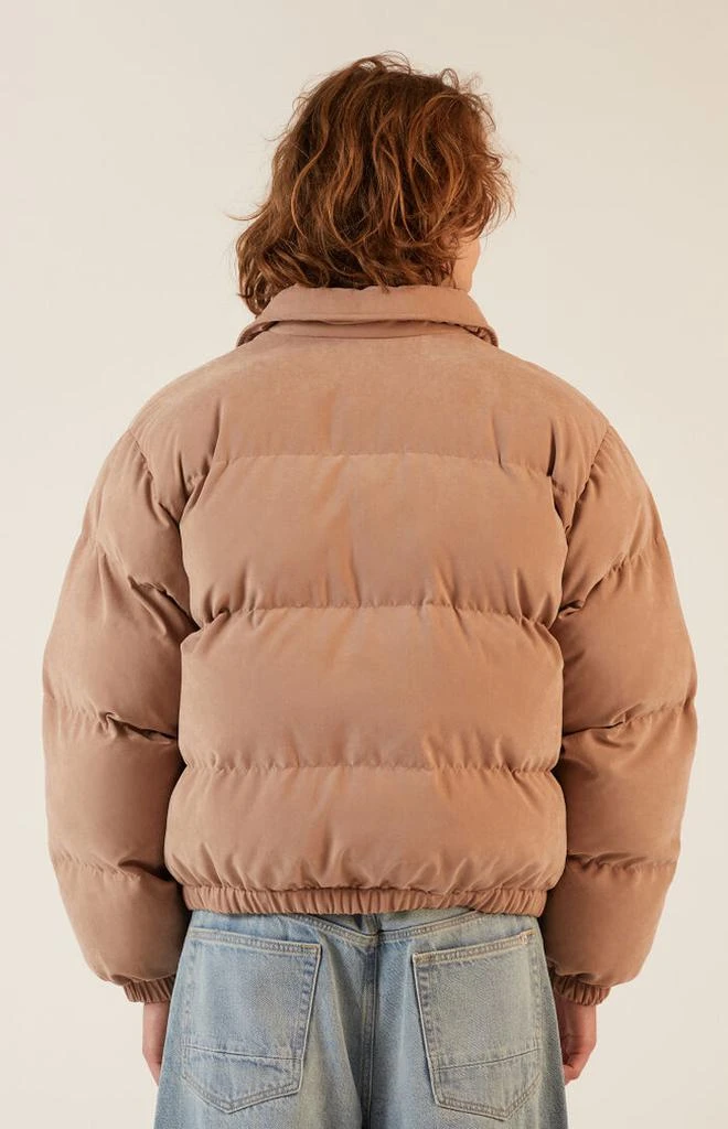 PacSun Taupe Coaches Puffer Jacket 3