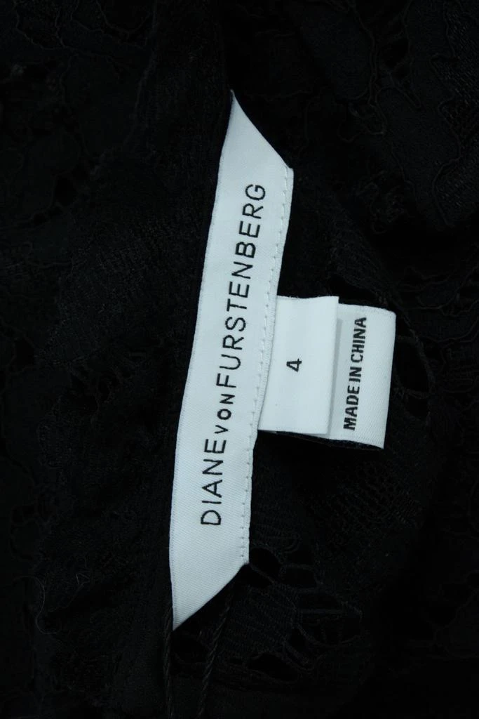 Diane von Furstenberg Diane Von Furstenberg Lace Short Dress in Black Cotton 4