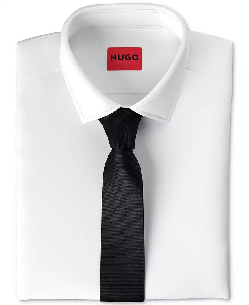 Hugo Boss Men's Ribbed Silk Skinny Tie