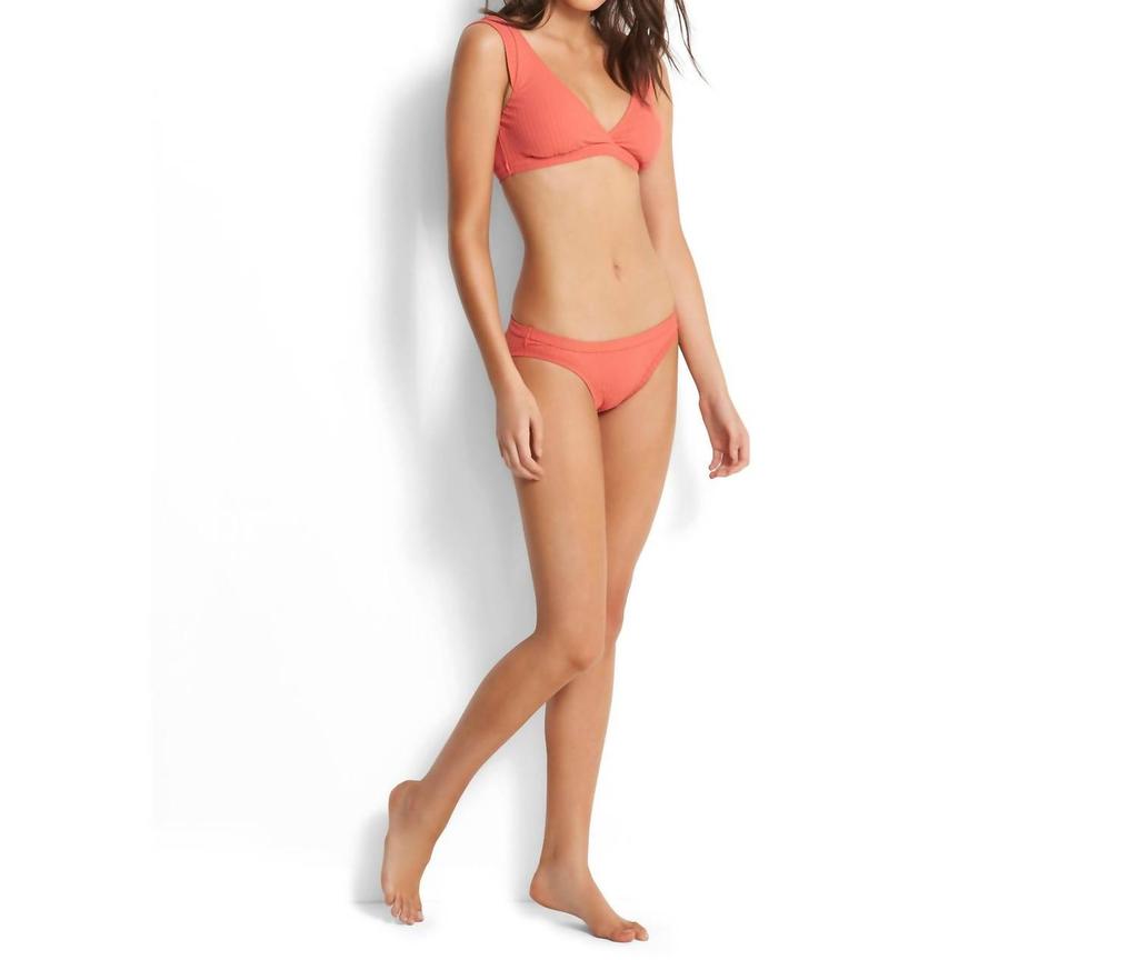 Seafolly Seafolly - Inka Rib Wrap Front Bikini Top