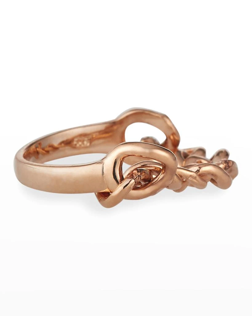 Stevie Wren Misfit 14k Rose Gold Chain Ring, Size 7 3