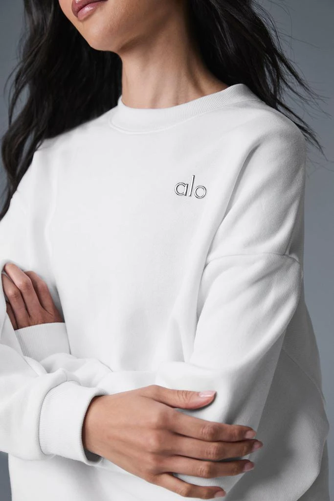 Alo Accolade Crew Neck Pullover - White 3