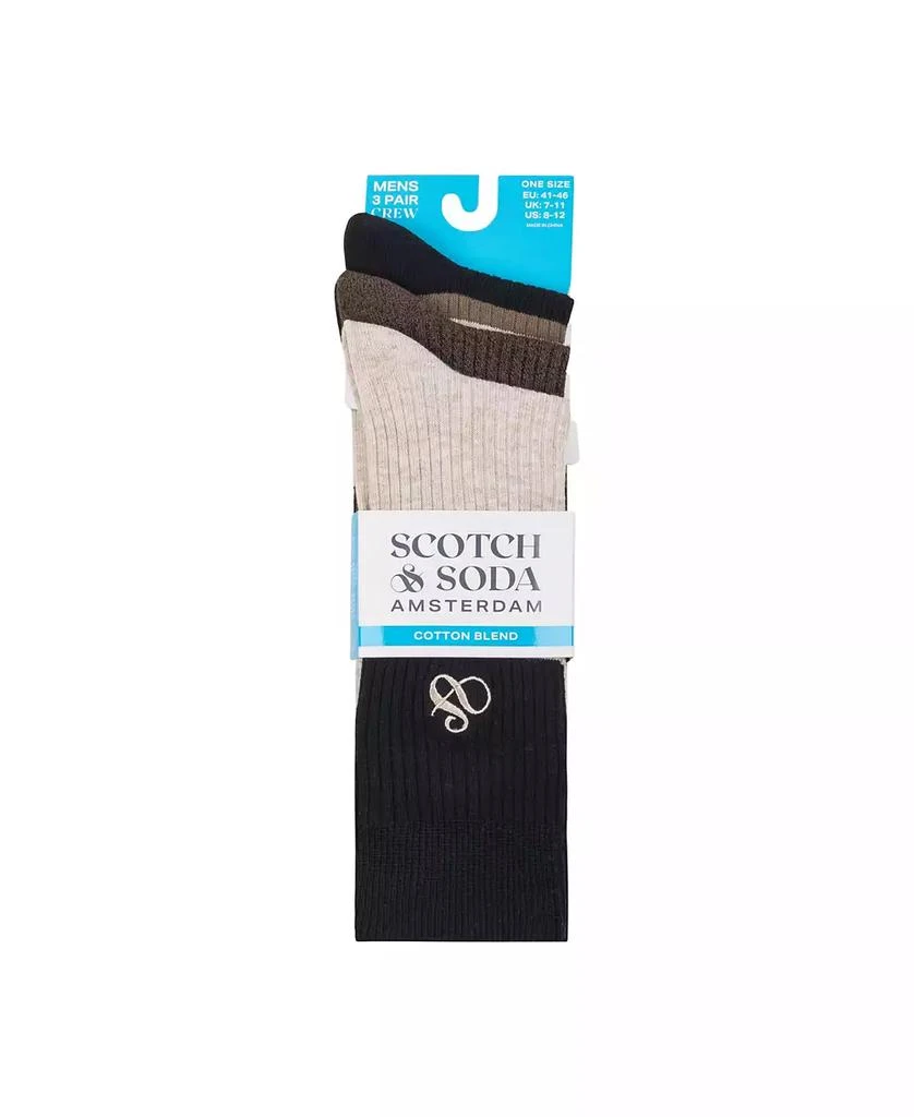 Scotch & Soda Men's 3-Pack Ribbed Crew Dress Socks 2