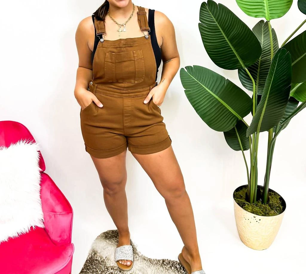 Judy Blue Moments Overalls In Mocha 3