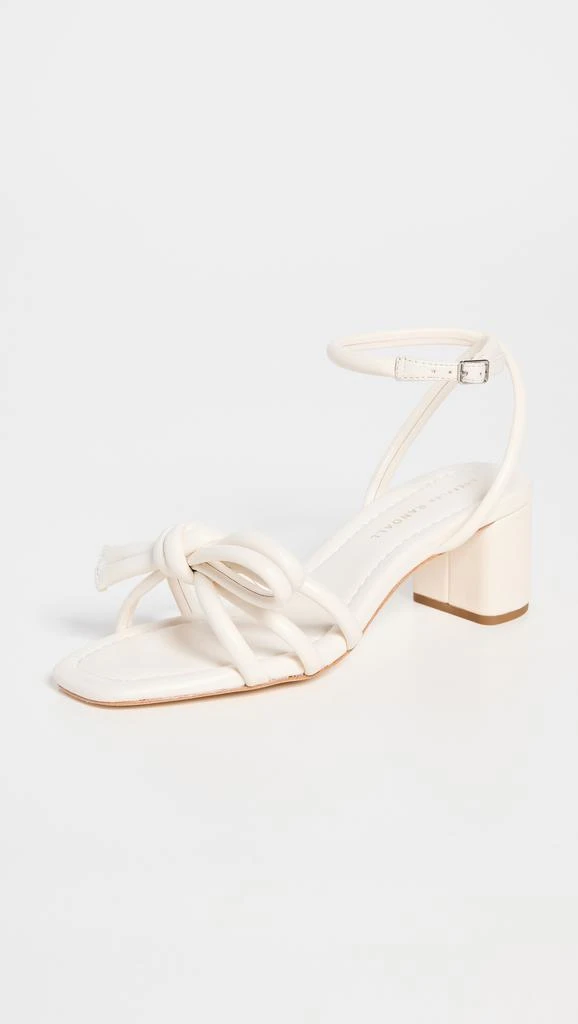 Loeffler Randall Mikel Leather Bow Mid-Heel Sandals 1