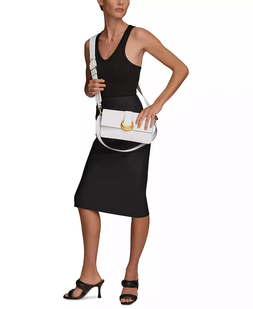 Donna Karan Valley Stream Leather Buckle Shoulder with Removable Strap 9