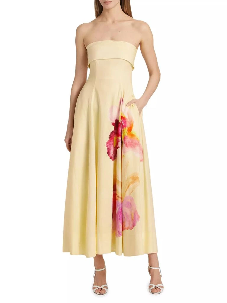 Nicholas the Label Melody Floral Linen-Blend Sleeveless Midi-Dress 3