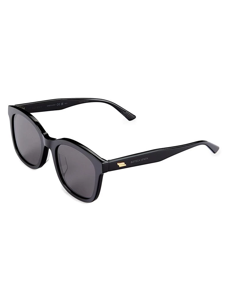 Bottega Veneta Black 54mm Unisex Sunglasses Bottega Veneta Scoop 54MM Oval Sunglasses | Saks Fifth Avenue main image 3