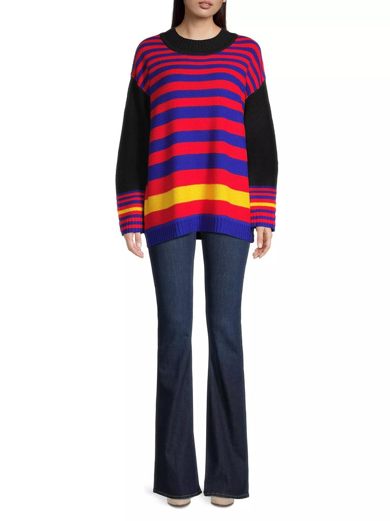 Victor Glemaud Striped Mock Turtleneck Sweater
