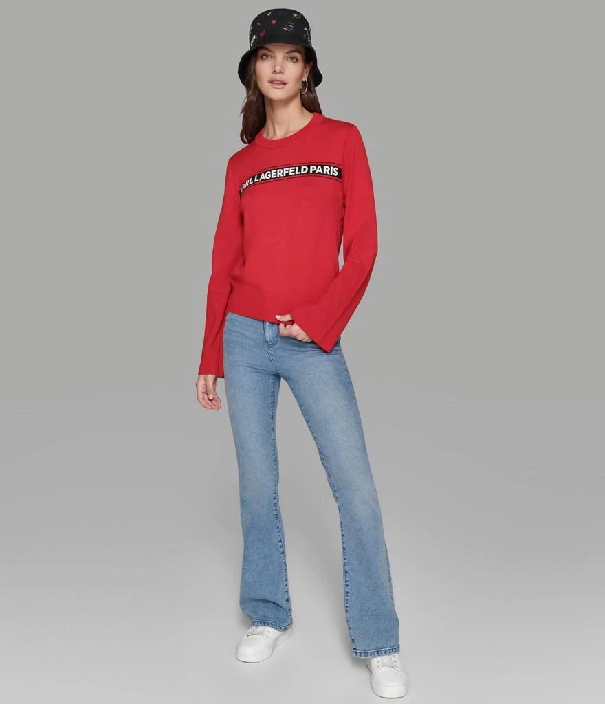 Karl Lagerfeld Paris LOGO SWEATER WITH WIDE SLEEVES 6