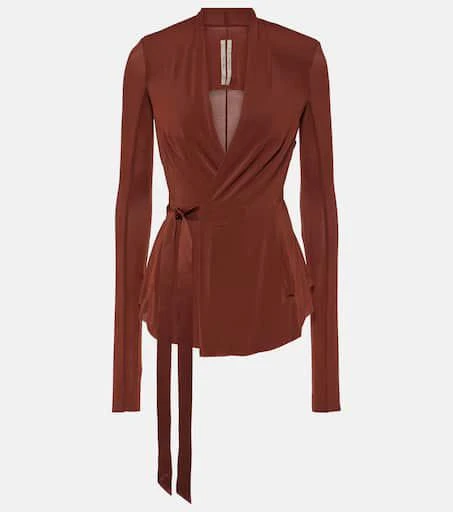 Rick Owens Hollywood cupro-blend wrap jacket 1
