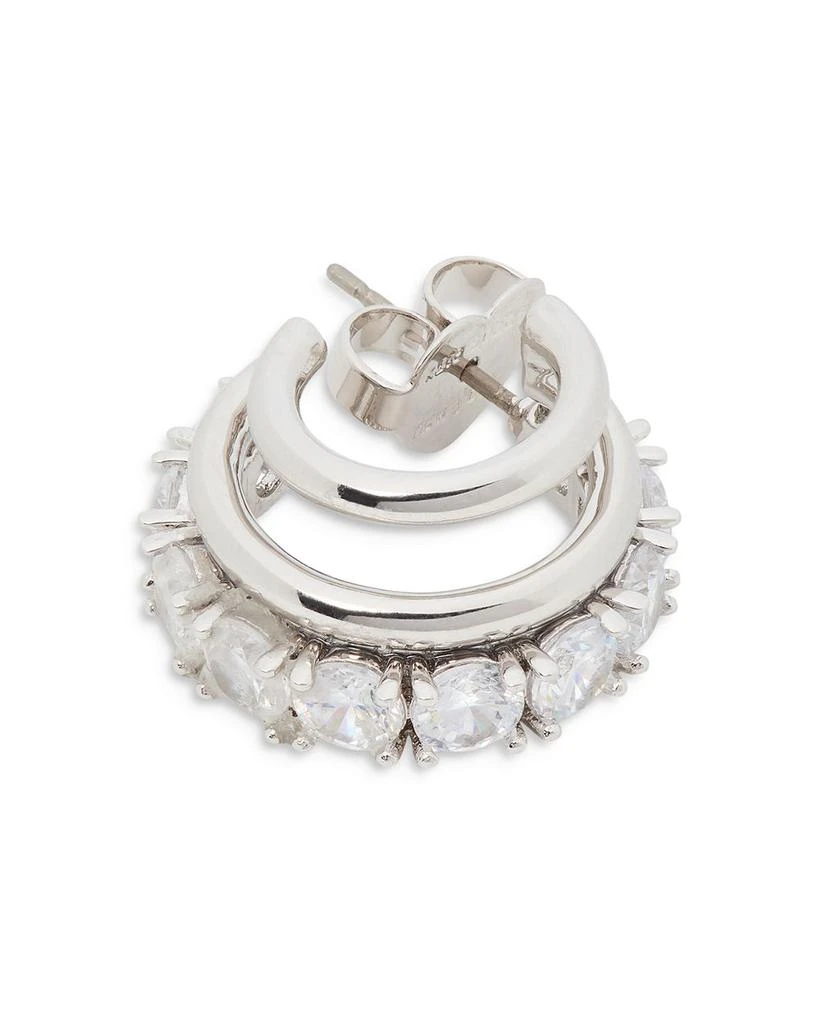 Kate Spade Hint of Shimmer Stacked Huggies Earrings 3