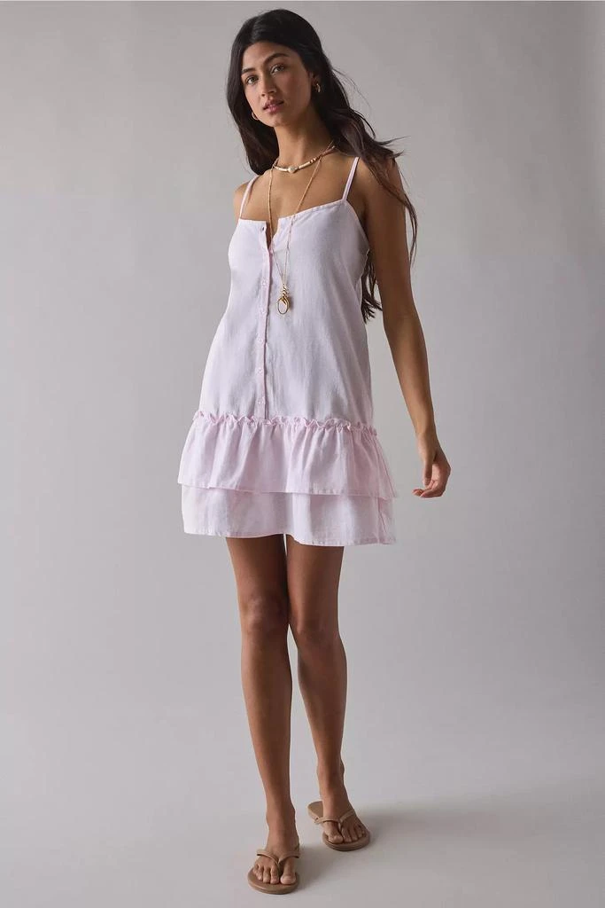 Motel Motel Malina Drop Waist Ruffle Cotton Mini Dress 2