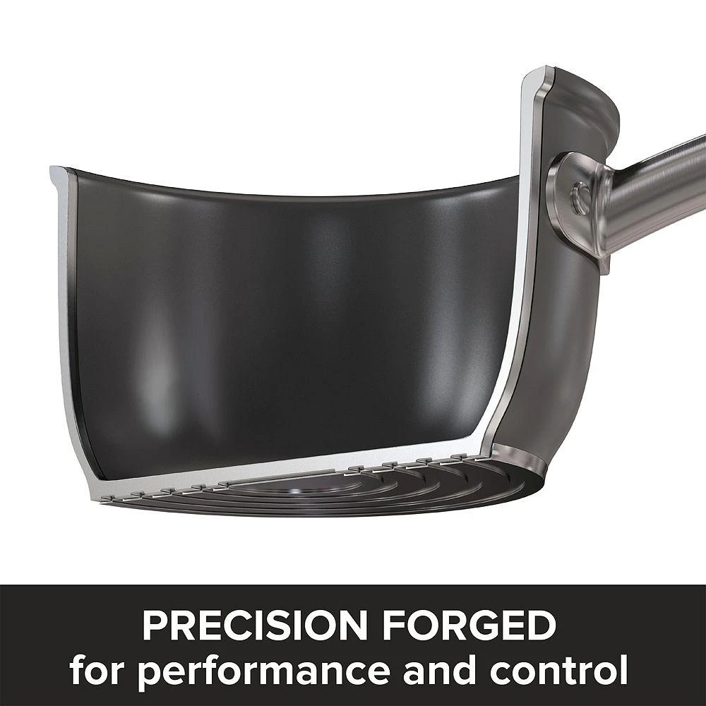 Anolon Accolade Hard-Anodized Nonstick Deep 12" Frying Pan with Lid and Helper Handle, Moonstone 3