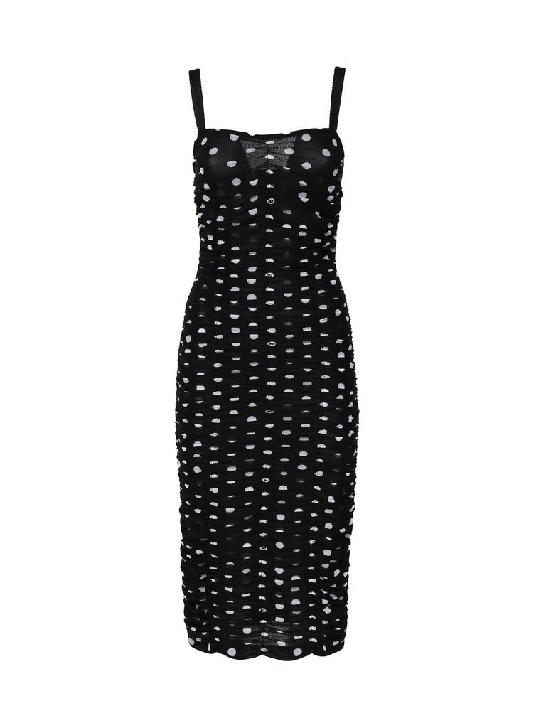 Dolce & Gabbana Dolce Gabbana Square Neck Ruched Dress 1