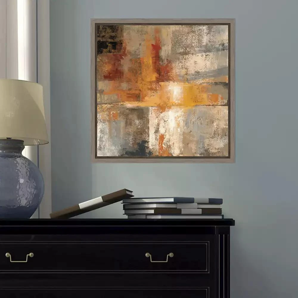 Amanti Art Silver and Amber Crop by Silvia Vassileva Canvas Framed Art 8