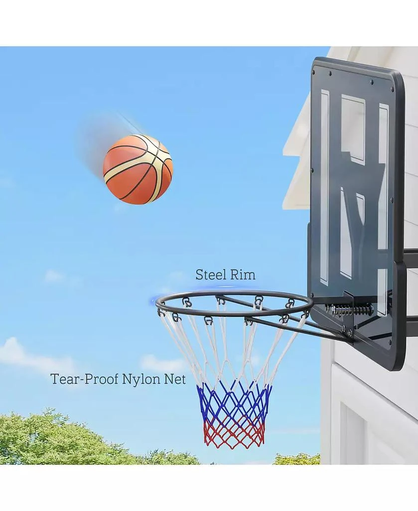 Soozier Wall Mounted Basketball Hoop with 43" Shatter Resist Backboard 5