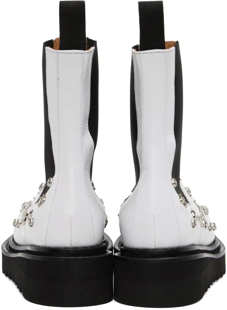 Toga Pulla White Embellished Boots 2