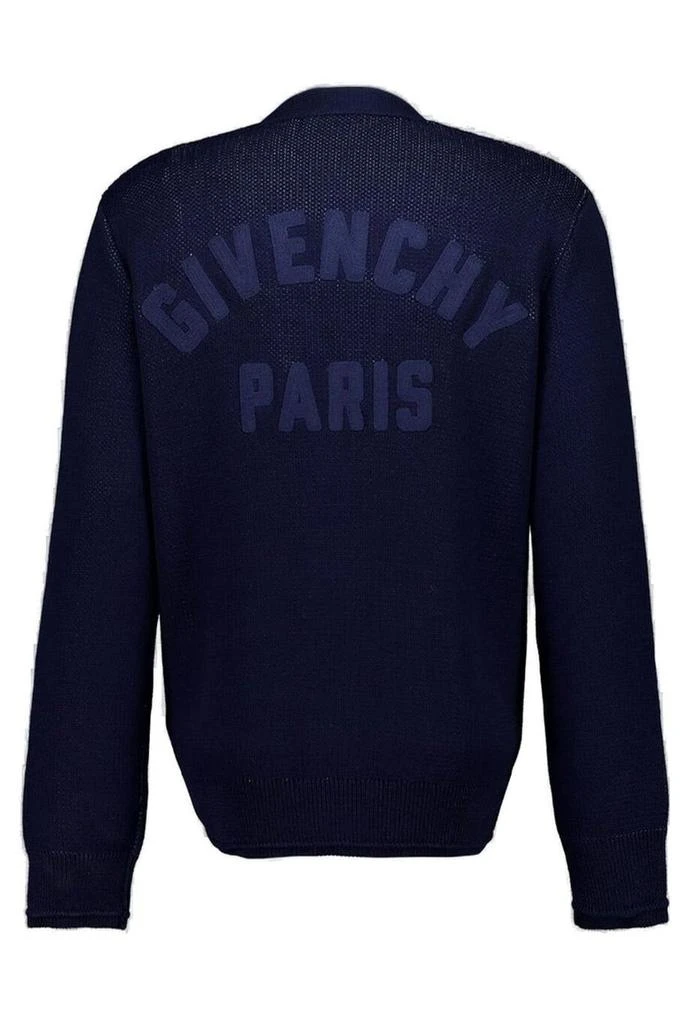 Givenchy Givenchy Paris Logo V-Neck Knitted Cardigan 2