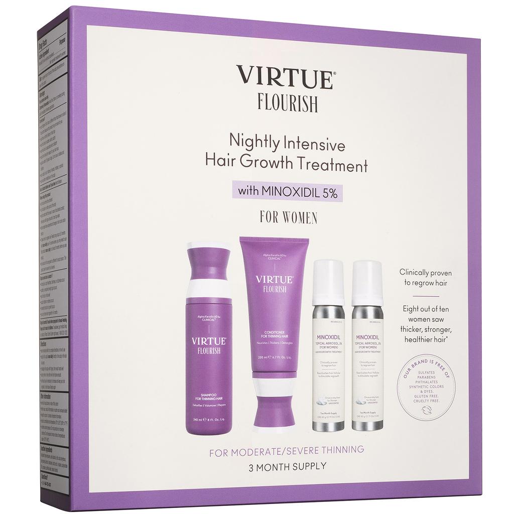 VIRTUE VIRTUE Flourish Nightly Intensive Hair Growth Treatment Hair Kit 4 piece