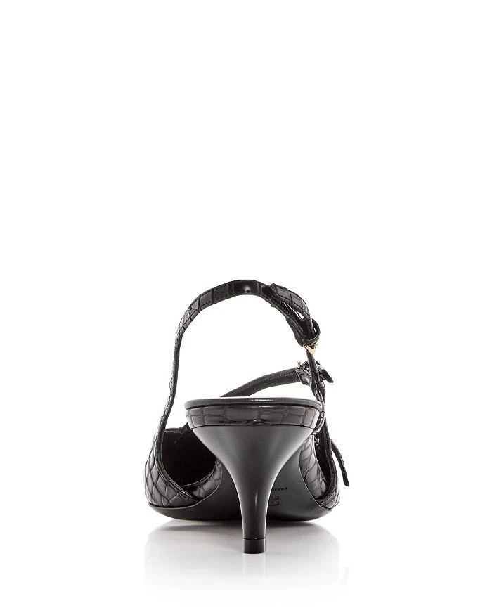 Miu Miu Women's Croc Embossed Pointed Toe Pumps 4