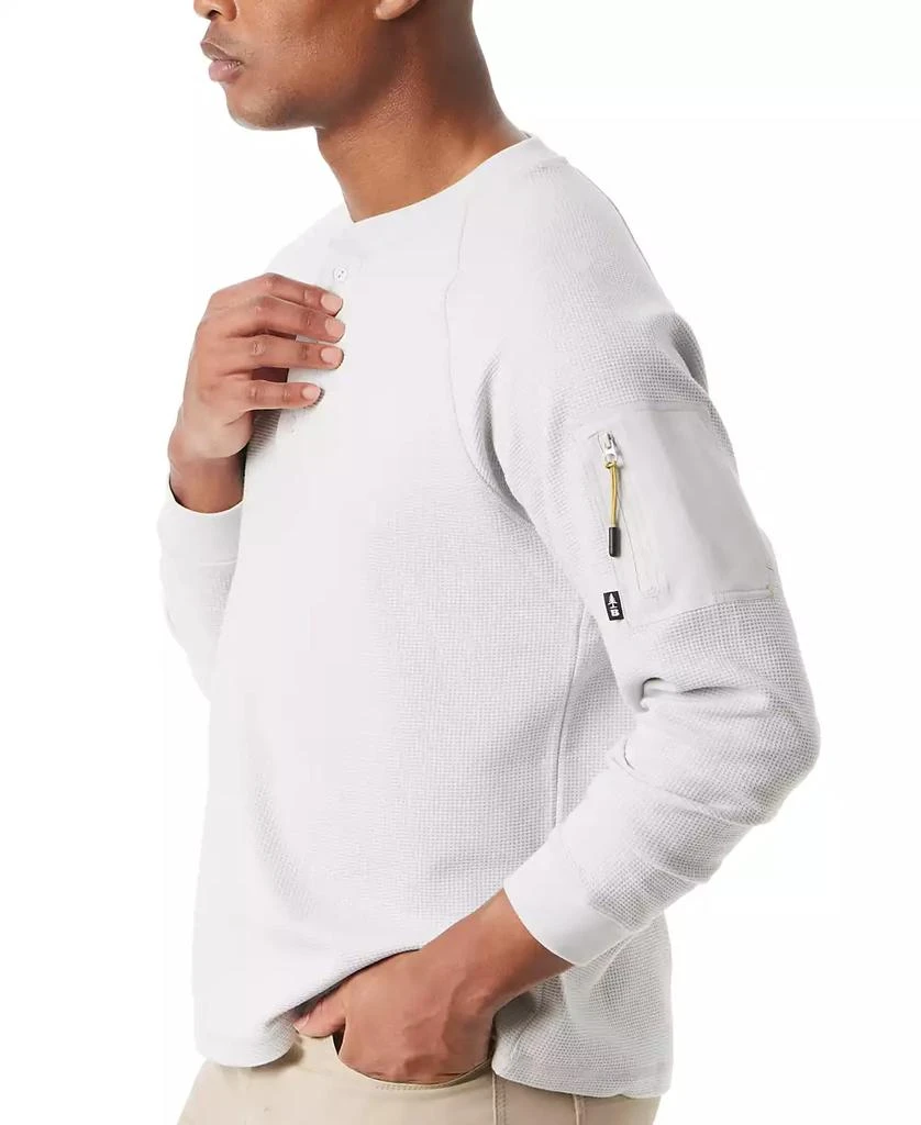 BASS OUTDOOR Men's Relaxed Fit Performance Thermal Long Sleeve Henley 3