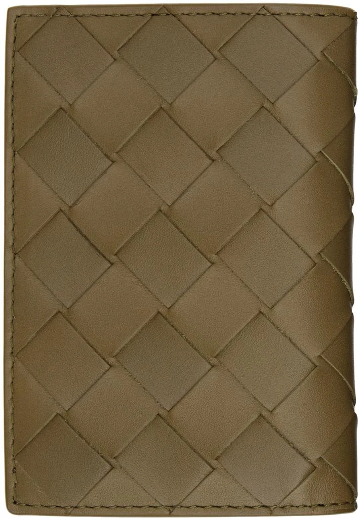 Bottega Veneta Green Intrecciato Flap Card Holder 2