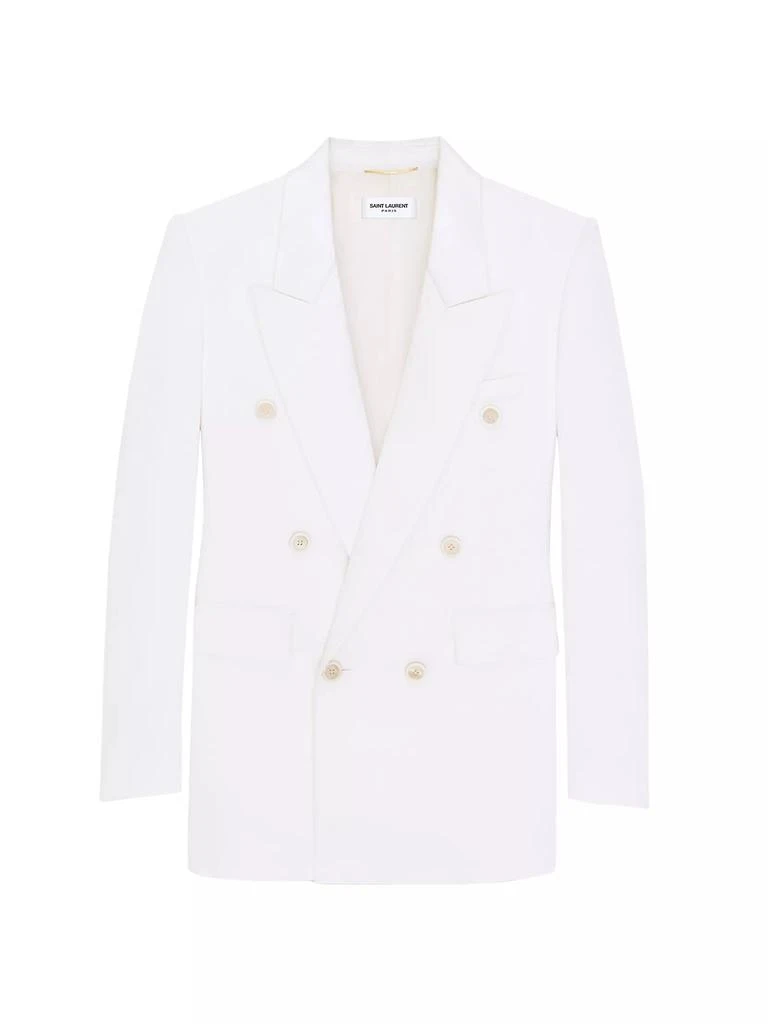 Yves Saint Laurent Double-Breasted Blazer in Silk Satin 1